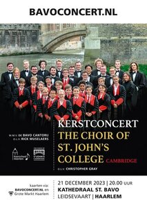 Kerstconcert St. John’s College Choir in de St. Bavo kathedraal