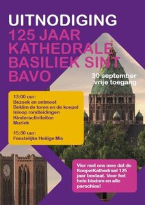 Uitnodiging - 125 jaar kathedrale basiliek Sint Bavo